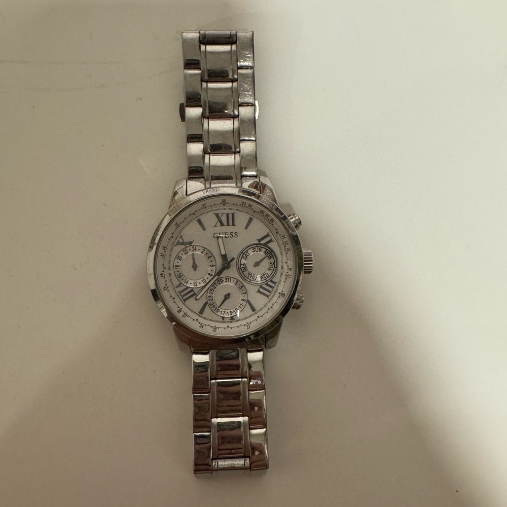Silver guess watch